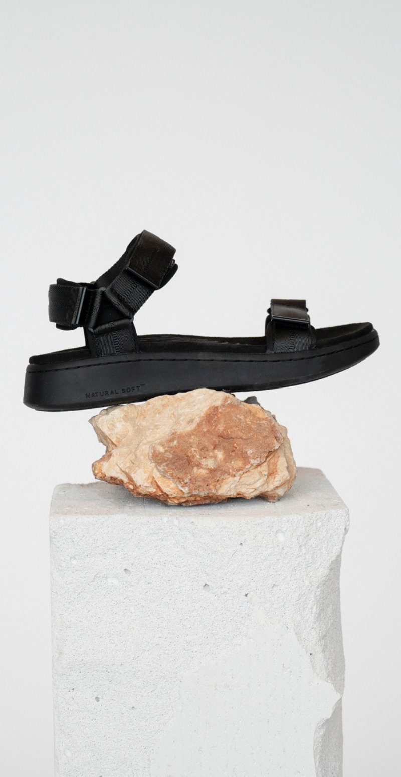 Sandal med velcro multi black/black