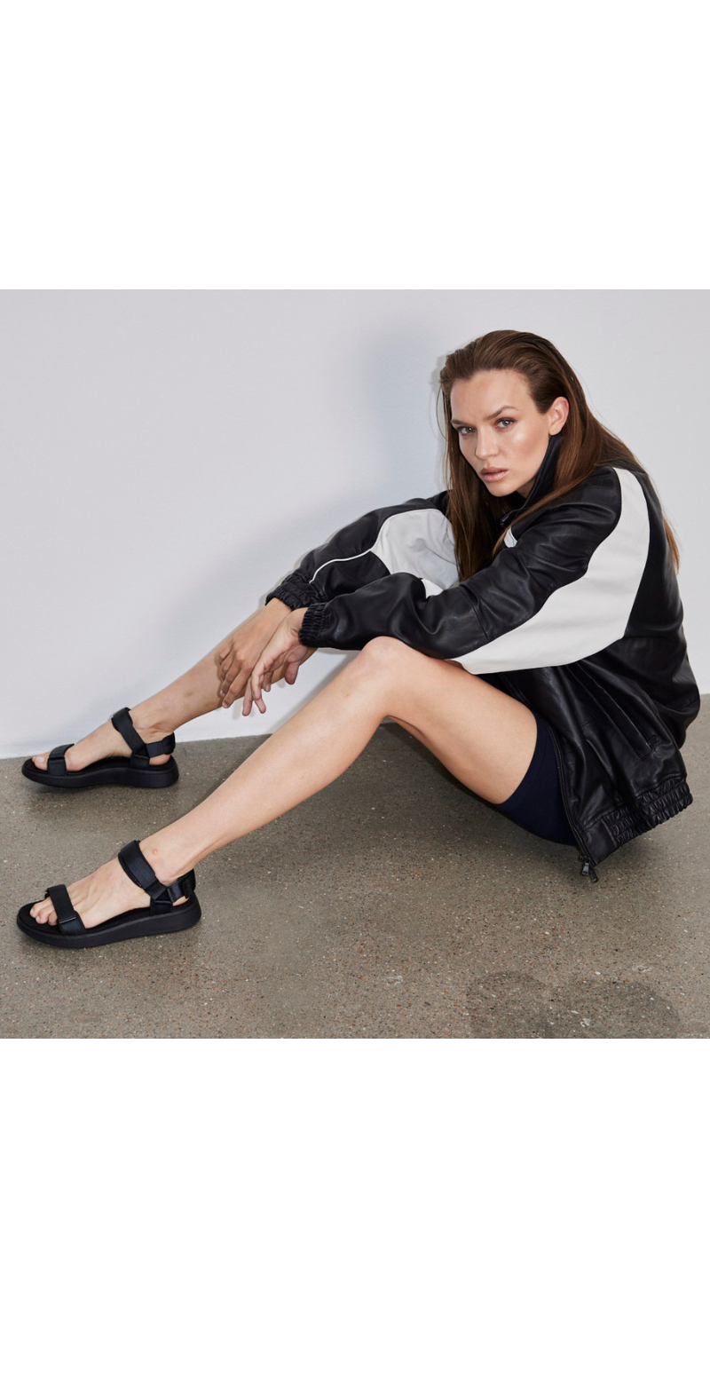 Sandal med velcro multi black/black