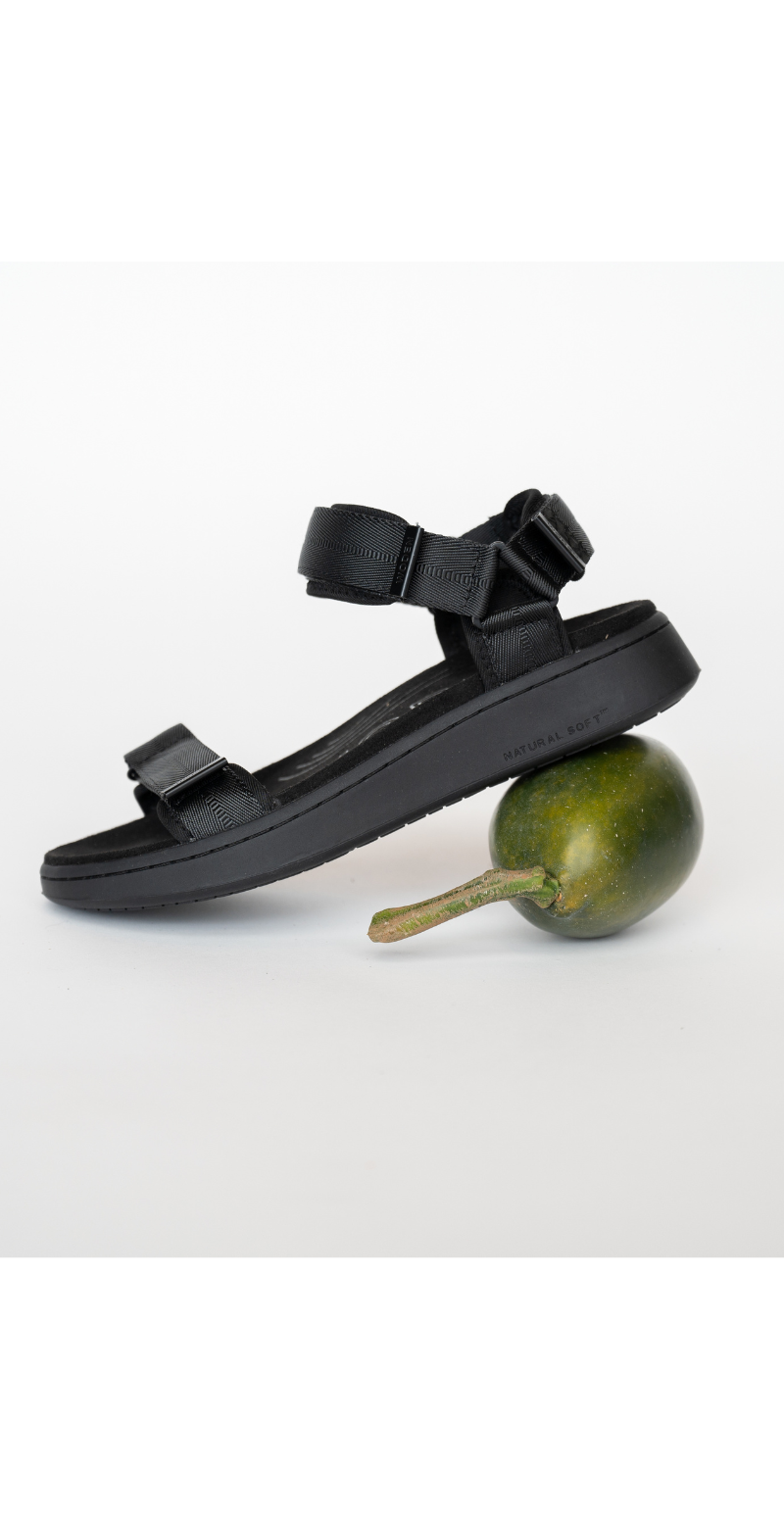 Sandal med velcro multi black/black