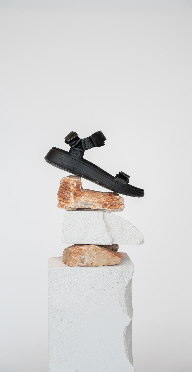 Sandal med velcro multi black/black