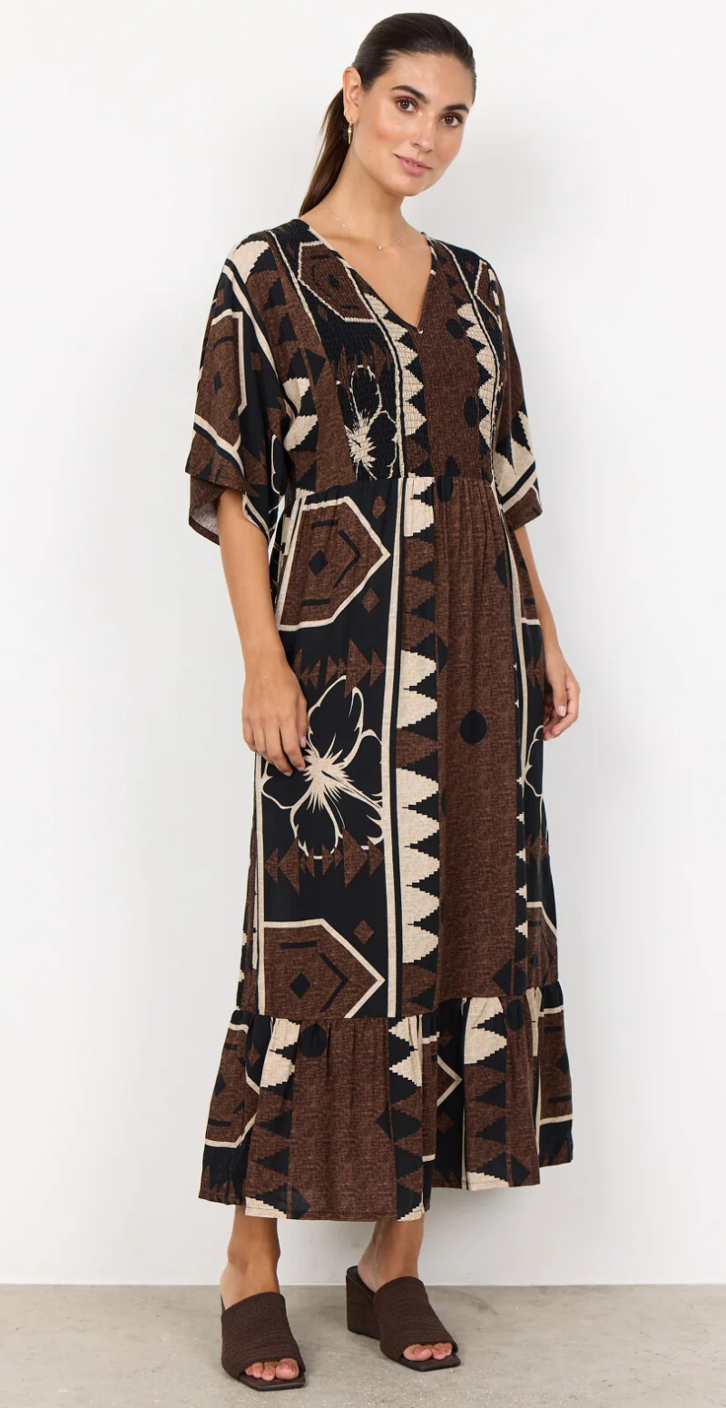 Rosalie kjole brun Likelondon