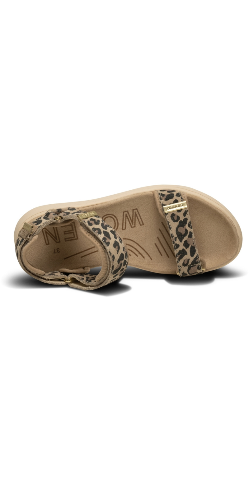 Sandal med velcro leopard