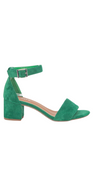 Sandal med blokhæl grøn