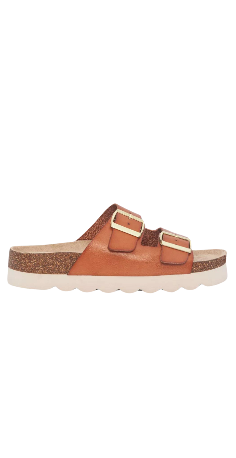 Slip-in sandal camel