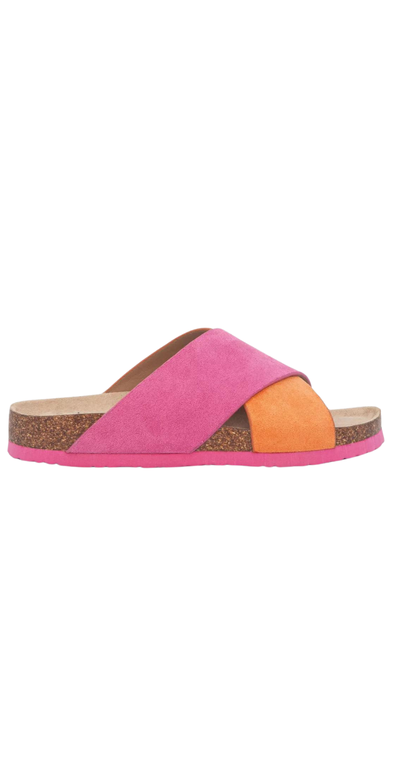 Slip-in sandal fuchsia