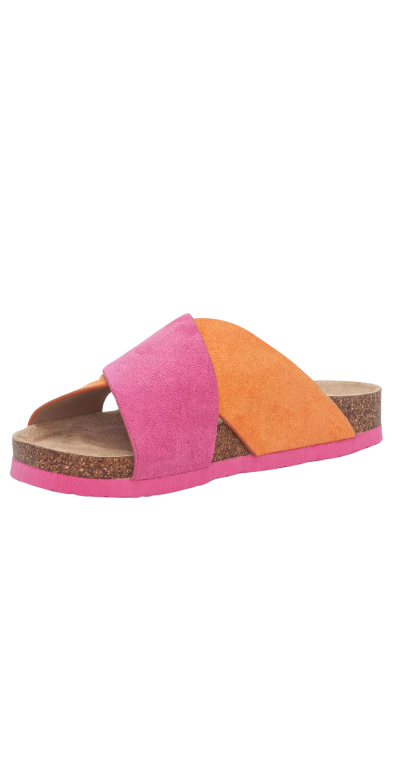 Slip-in sandal fuchsia