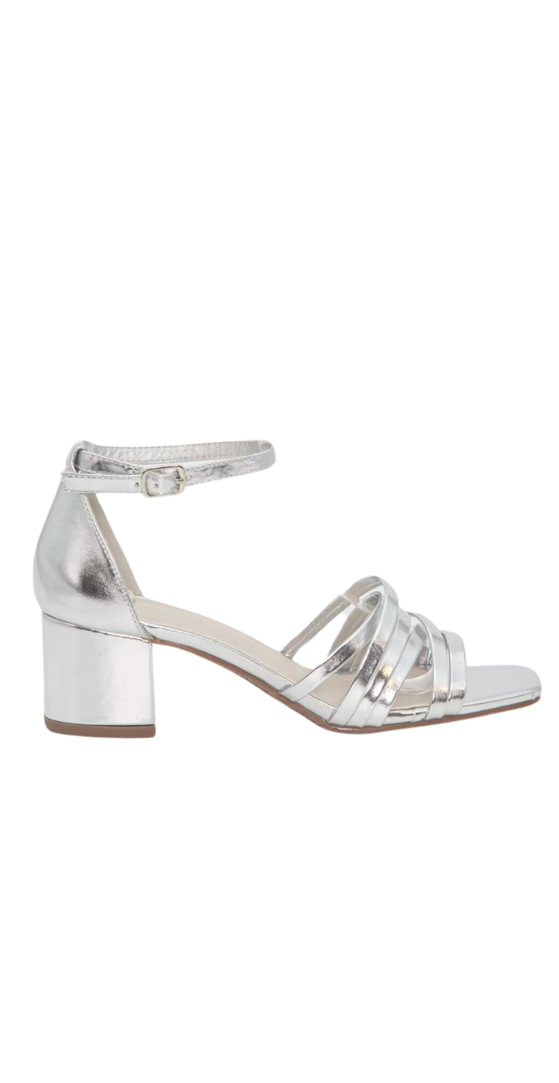 Sandal med stropper silver