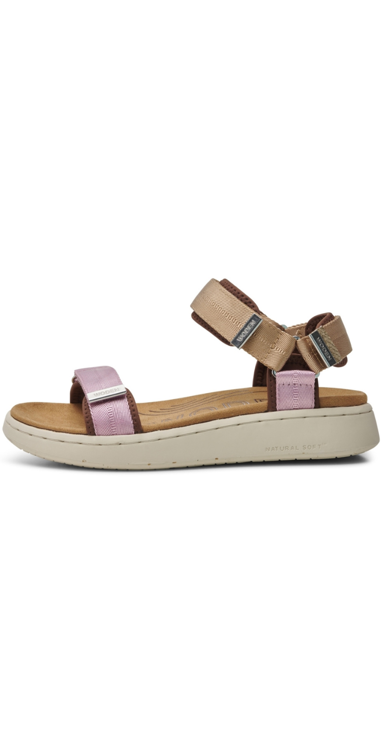 Sandal med velcro multi rose