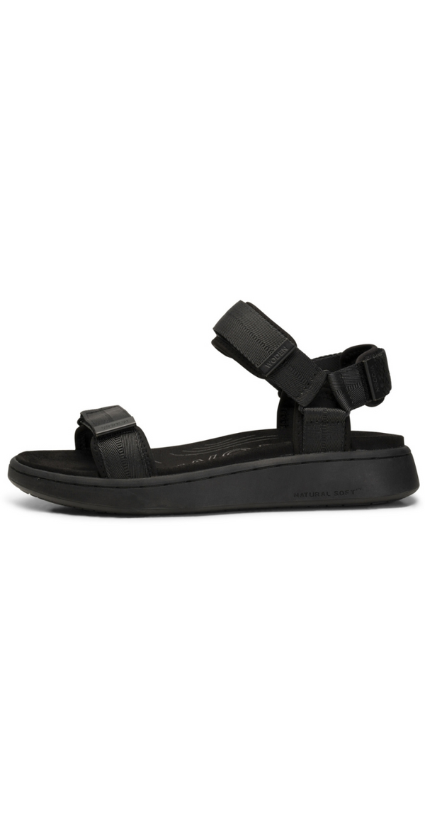 Sandal med velcro multi black/black