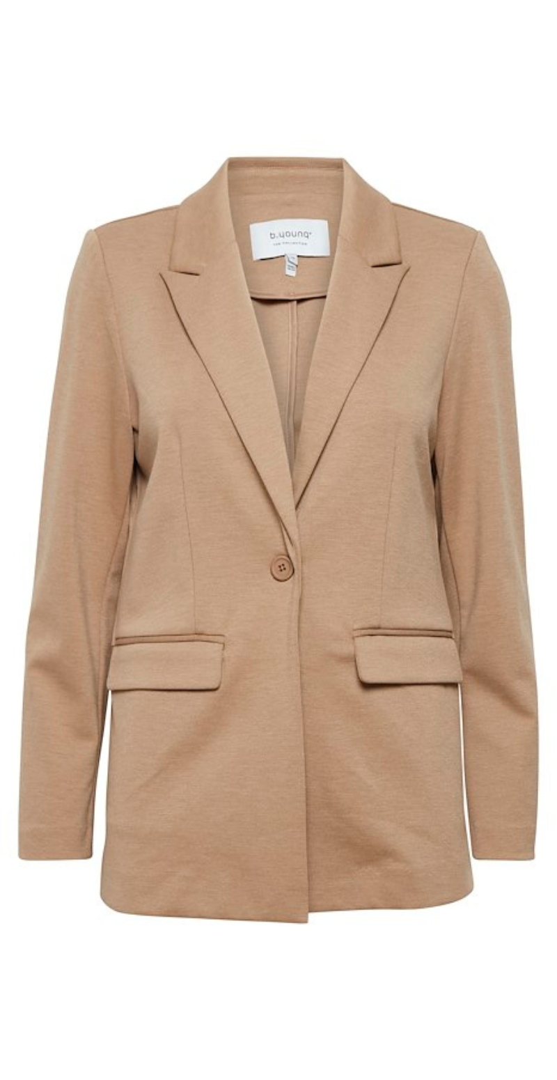 Rizetta blazer long sepia tint melange