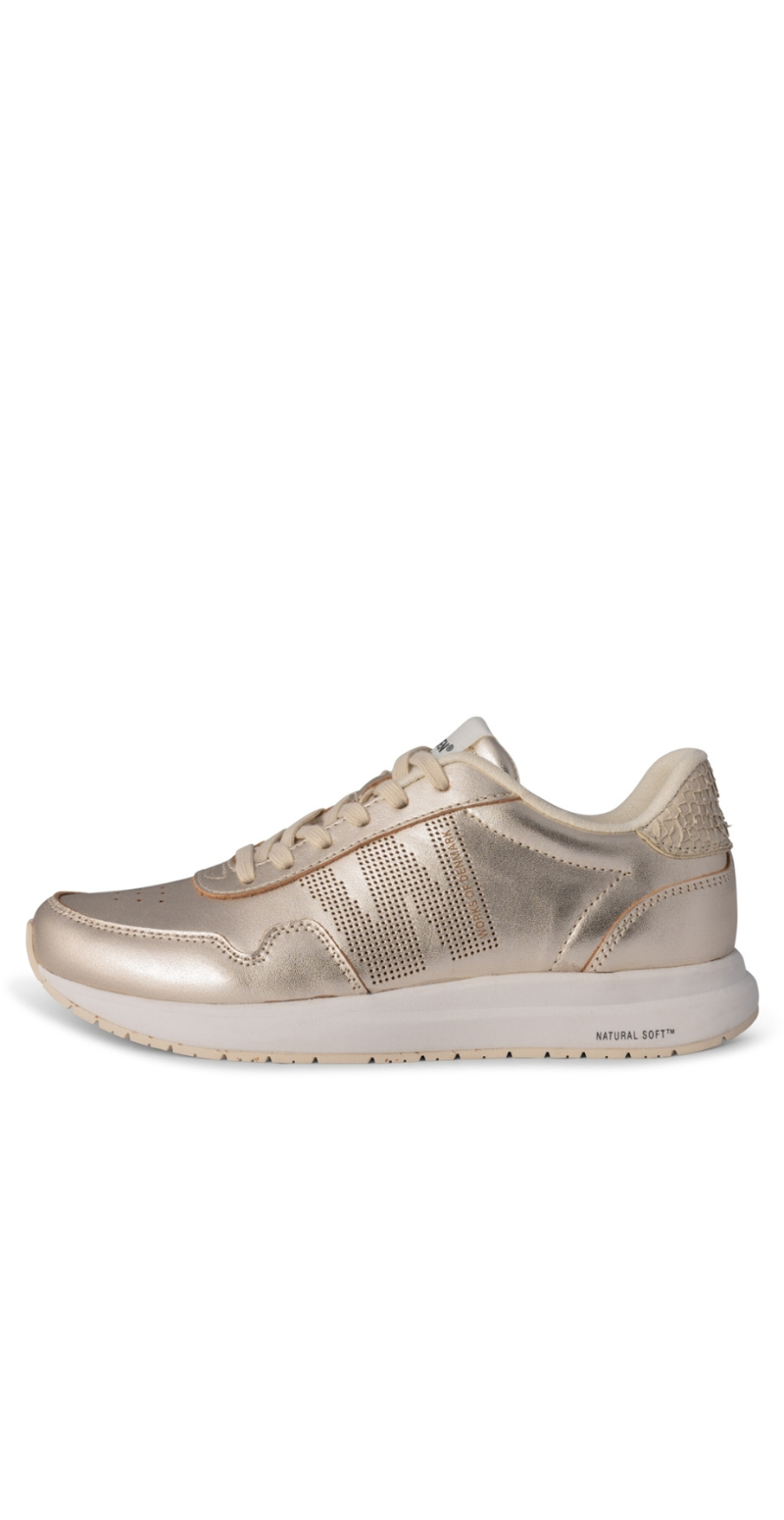 Sneakers natural soft metallic gold