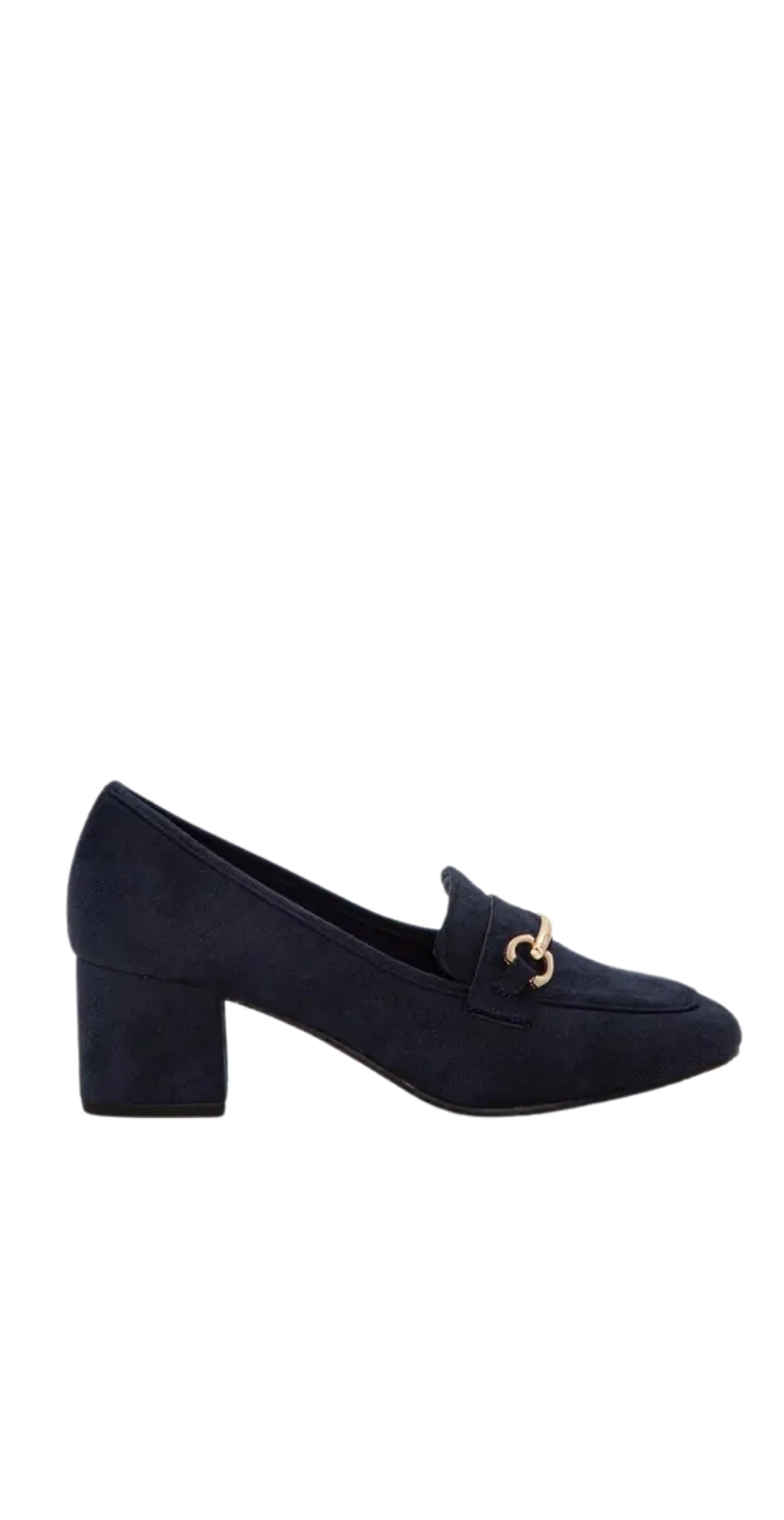 Pumps med spænde navy