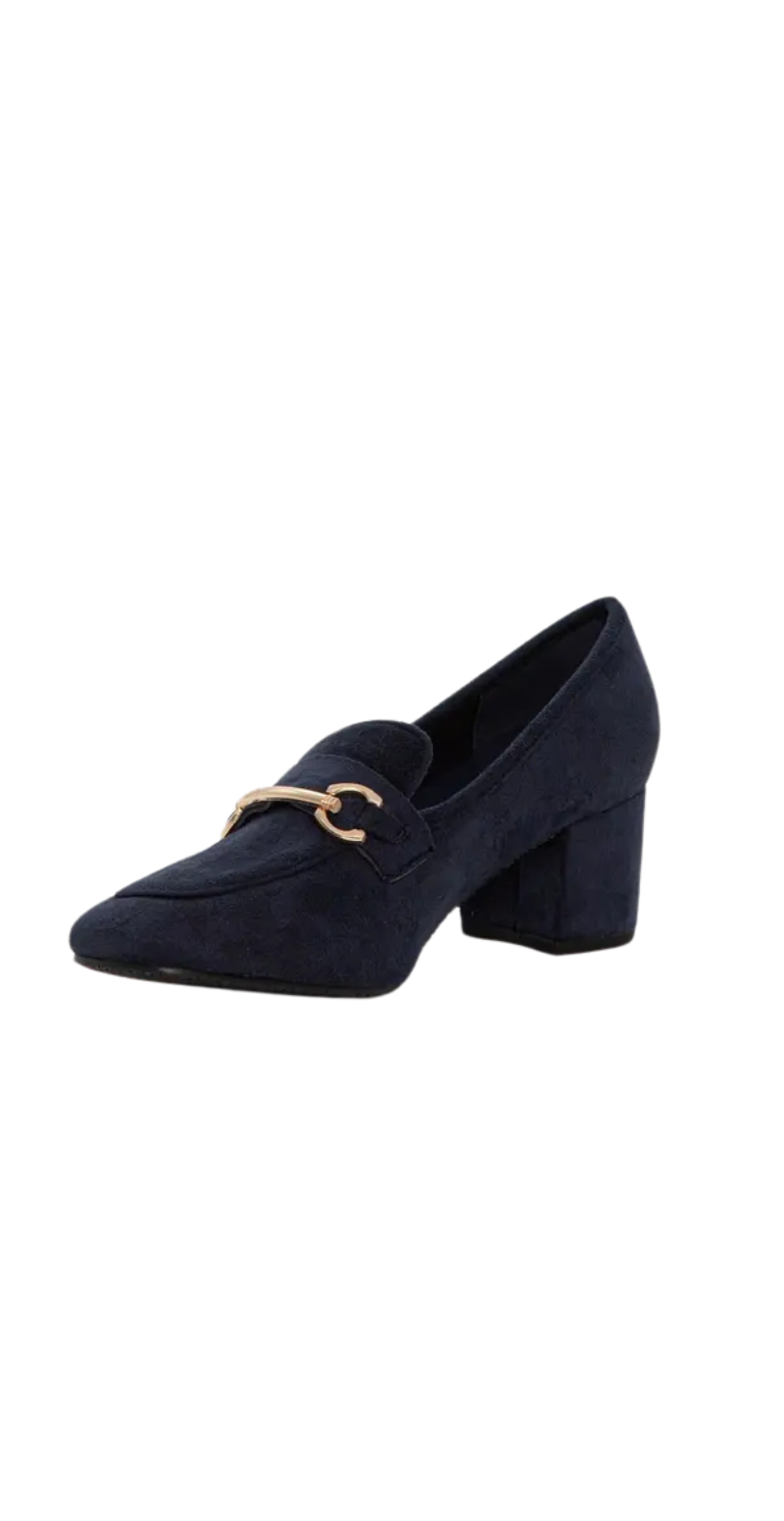 Pumps med spænde navy