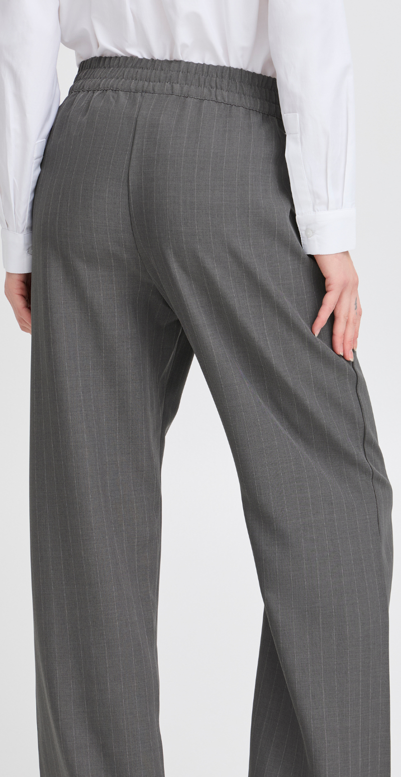 Midde pants Grey Mel. Pinstripe Mix