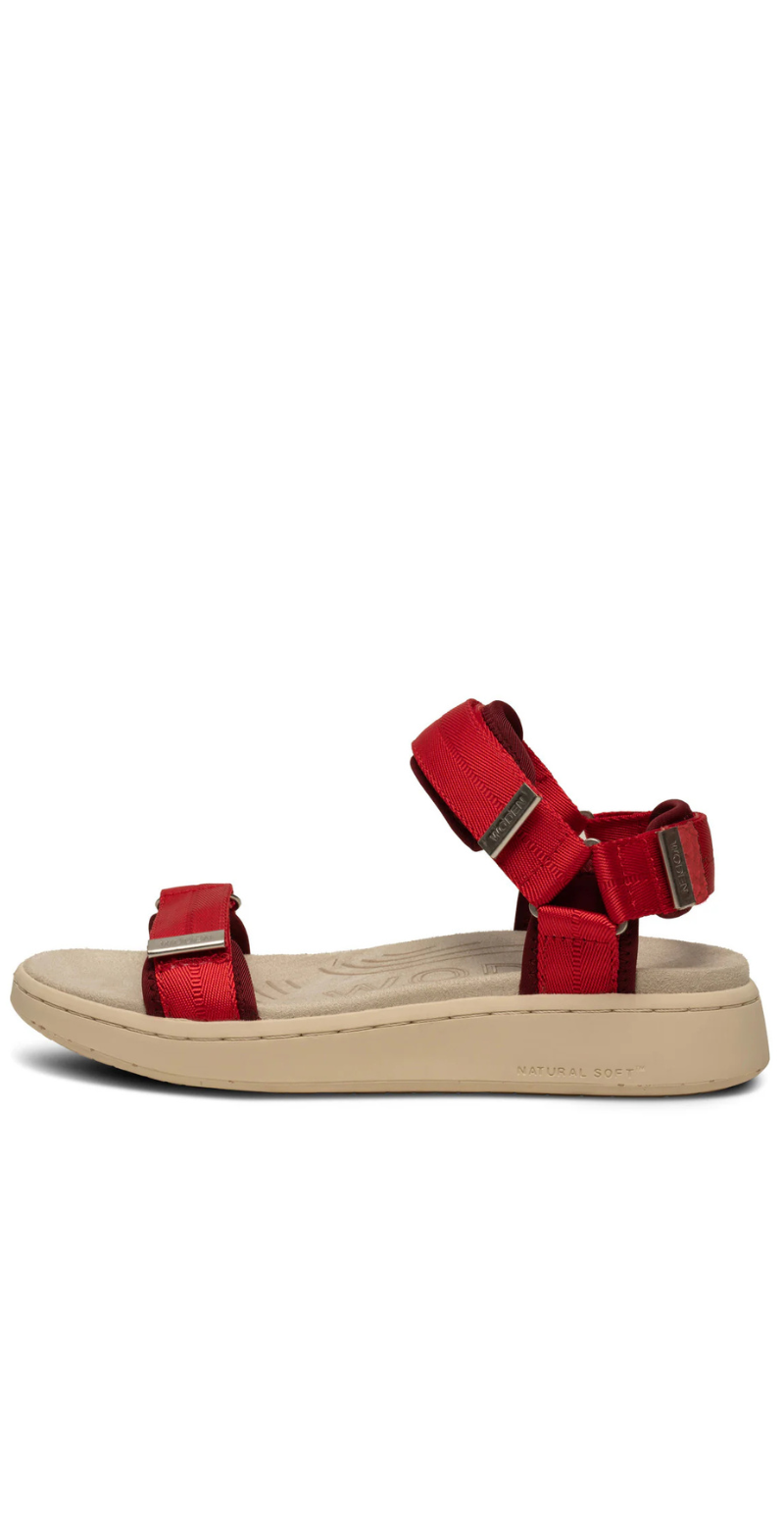 Sandal med velcro fire red