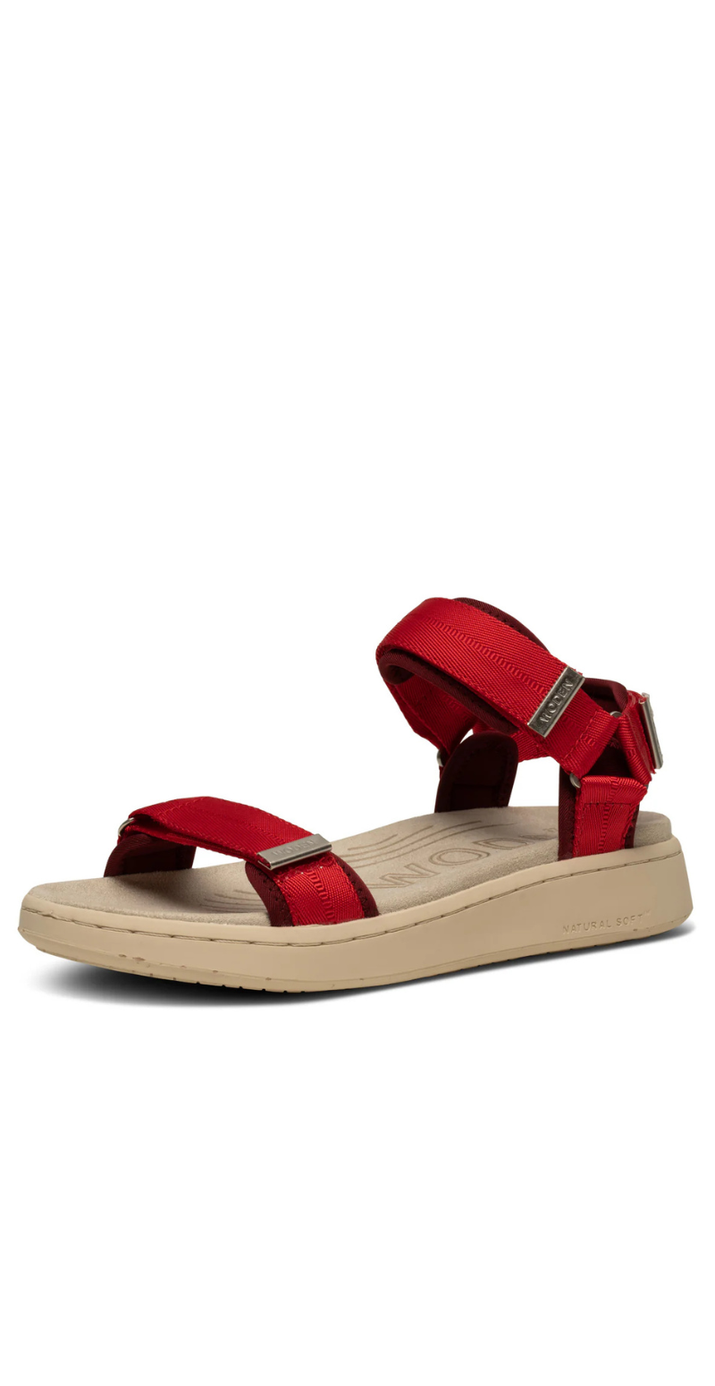 Sandal med velcro fire red