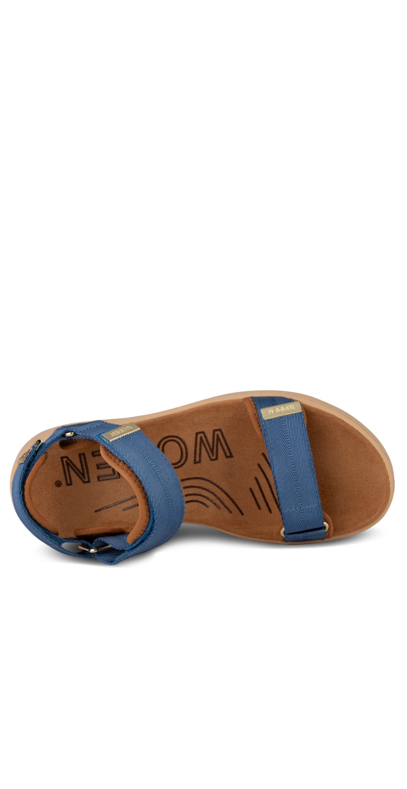 Sandal med velcro old denim