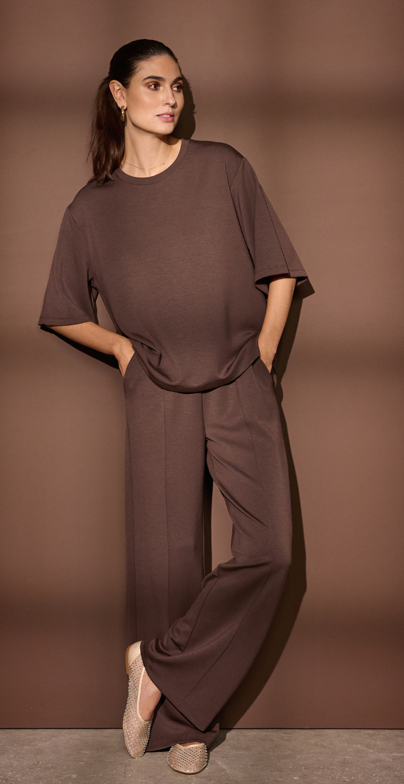 Modal bluse brun Likelondon