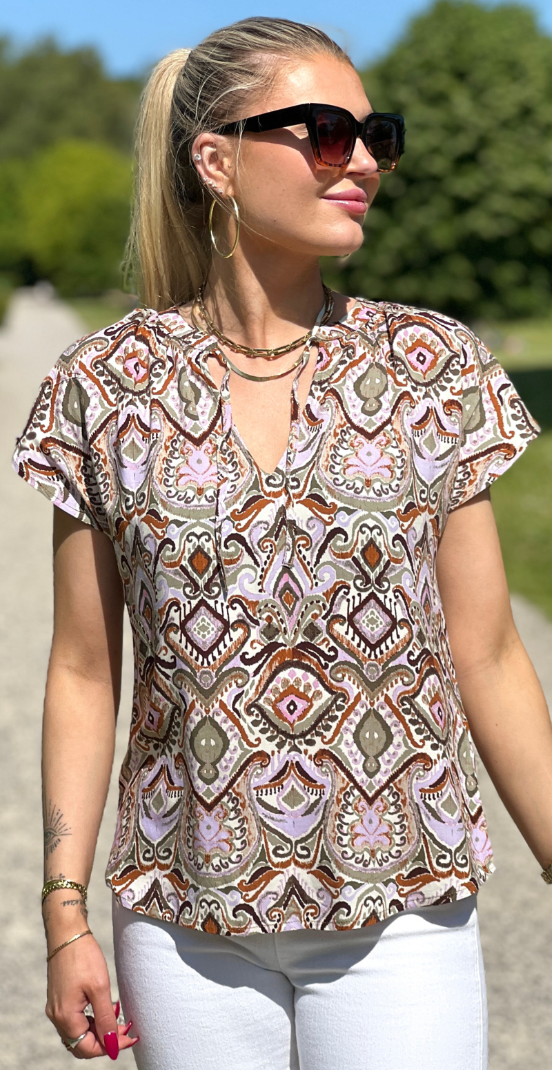 Joella top aloe boho mix