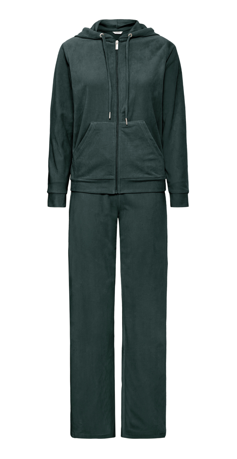 Velour sæt med bukser og cardigan green gables