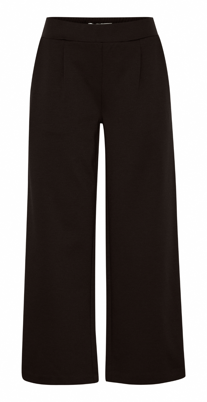 Rizetta bukser med vidde cropped sort