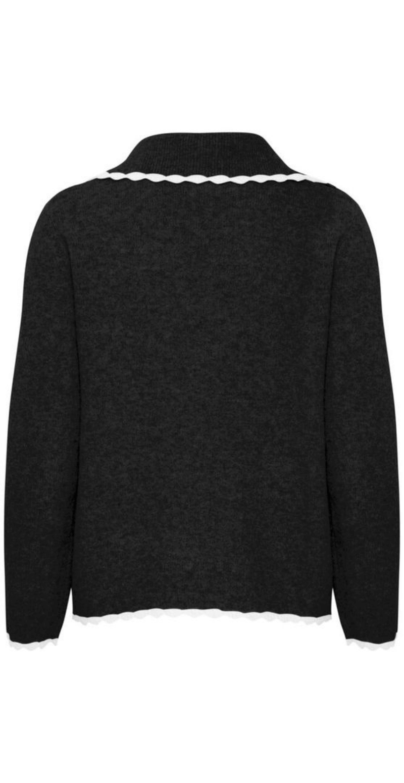 Ninna strikbluse sort