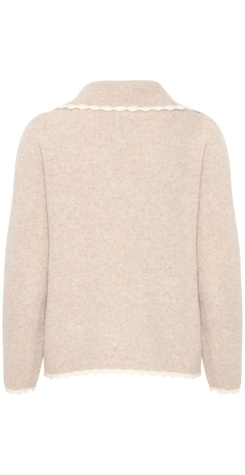 Ninna strikbluse sepia tint mix