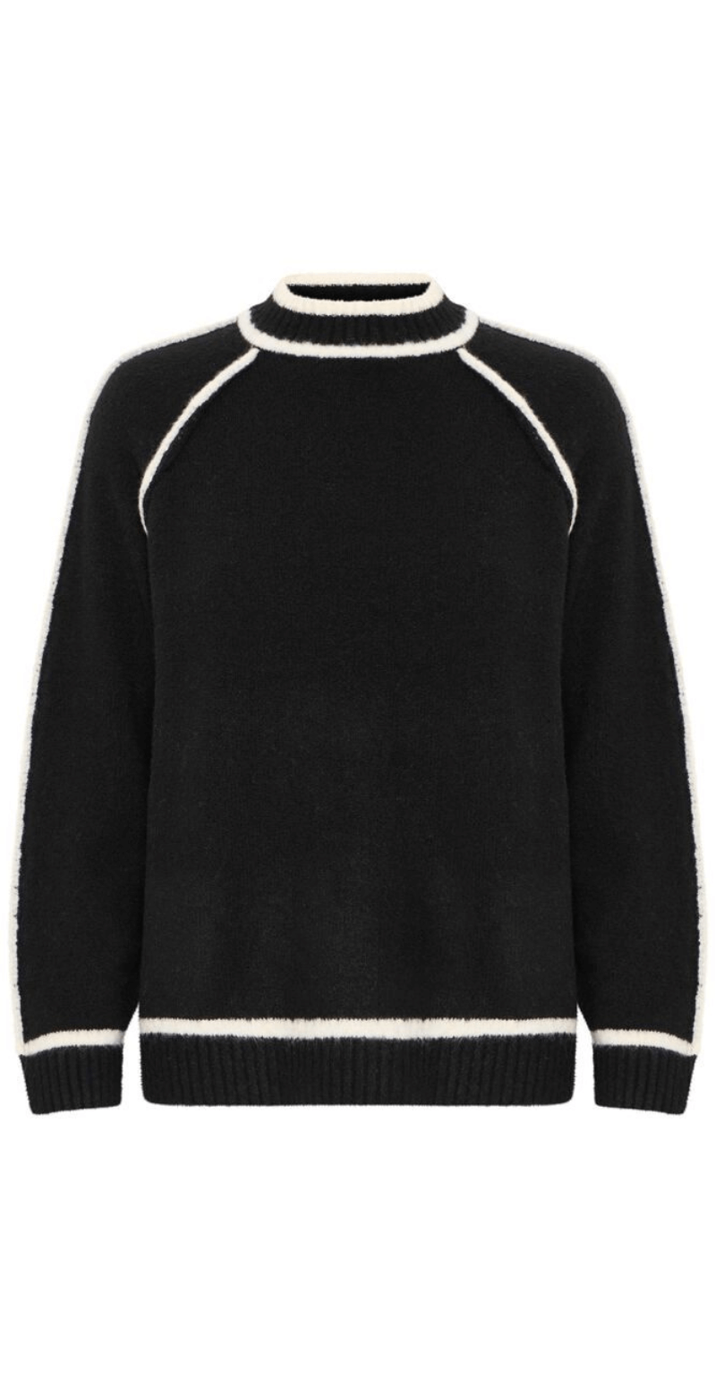 Ninna strik med turtleneck sort