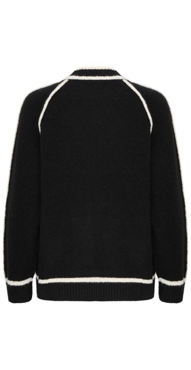 Ninna strik med turtleneck sort