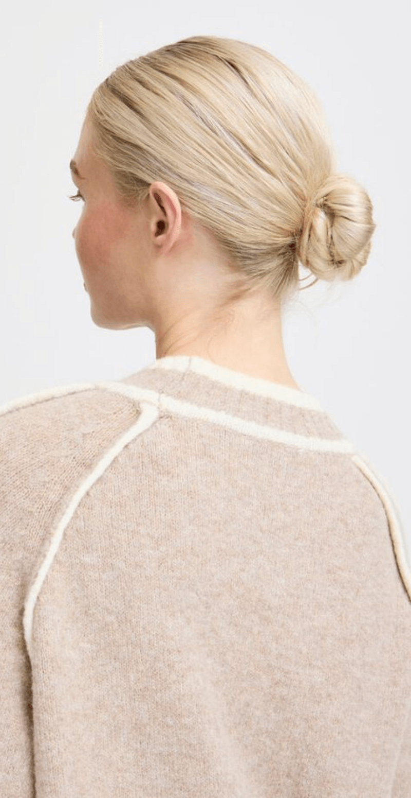 Ninna strik med turtleneck sepia tint mix