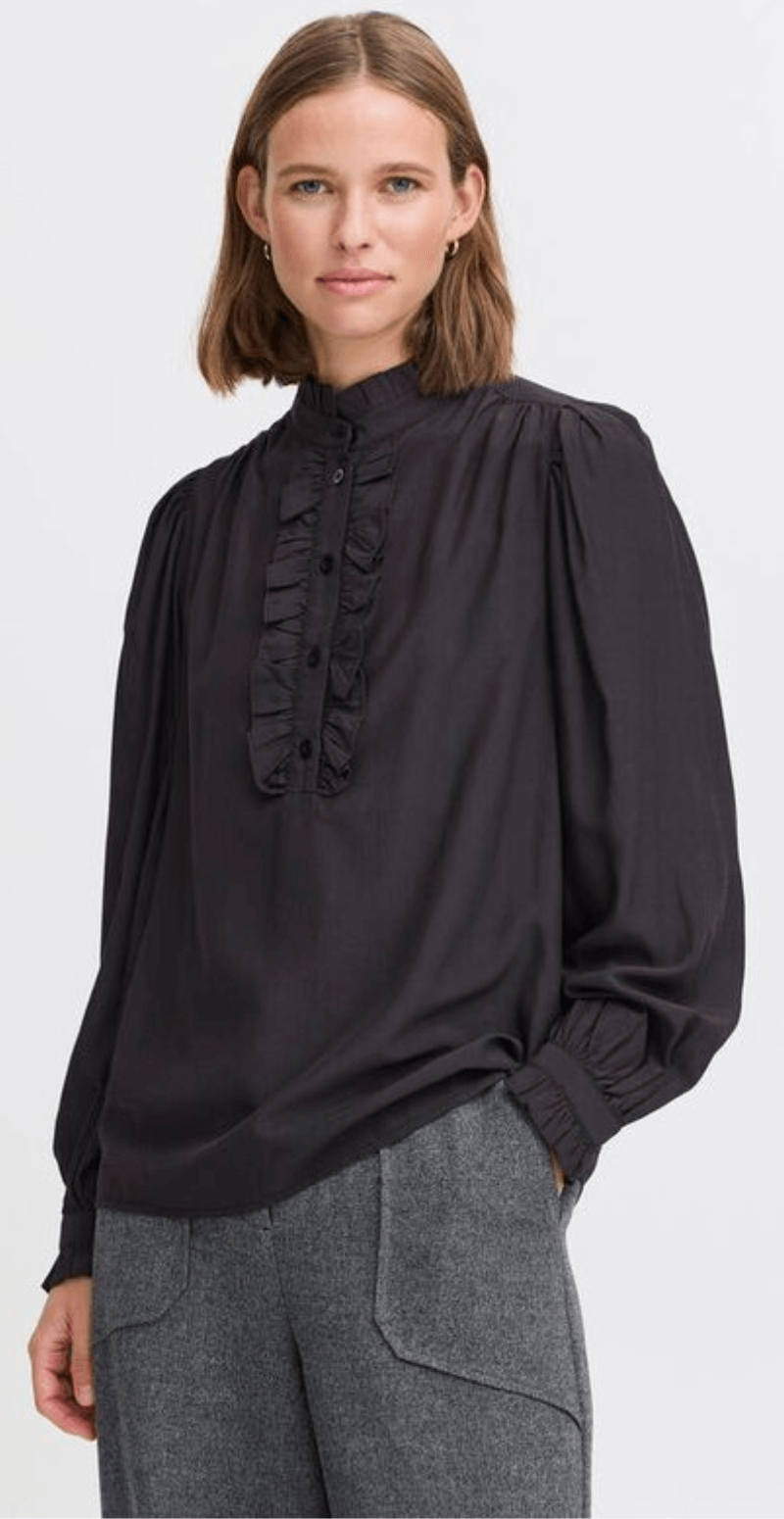 Byfenja skjortebluse sort