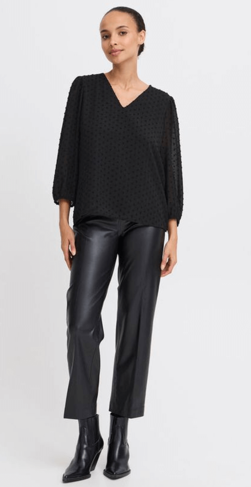 Izette bluse sort
