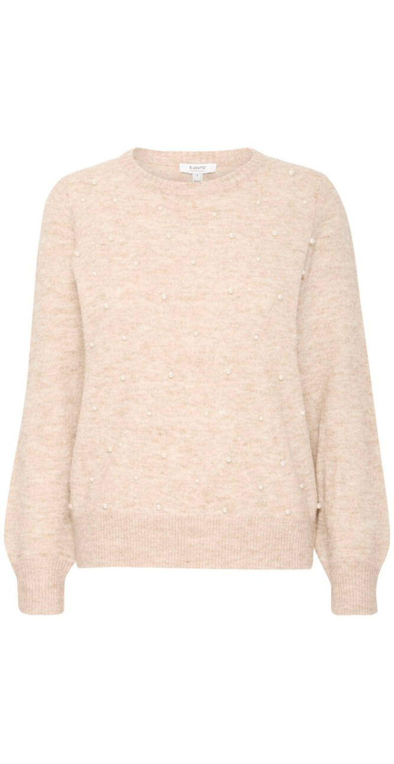 Okama strikbluse cement melange