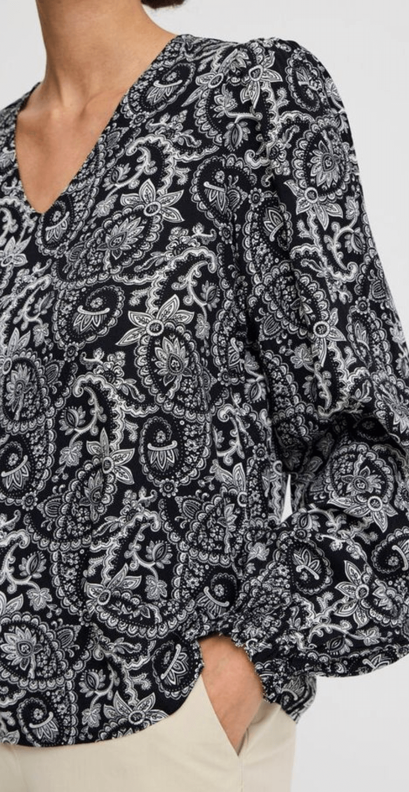 Gizel bluse sort