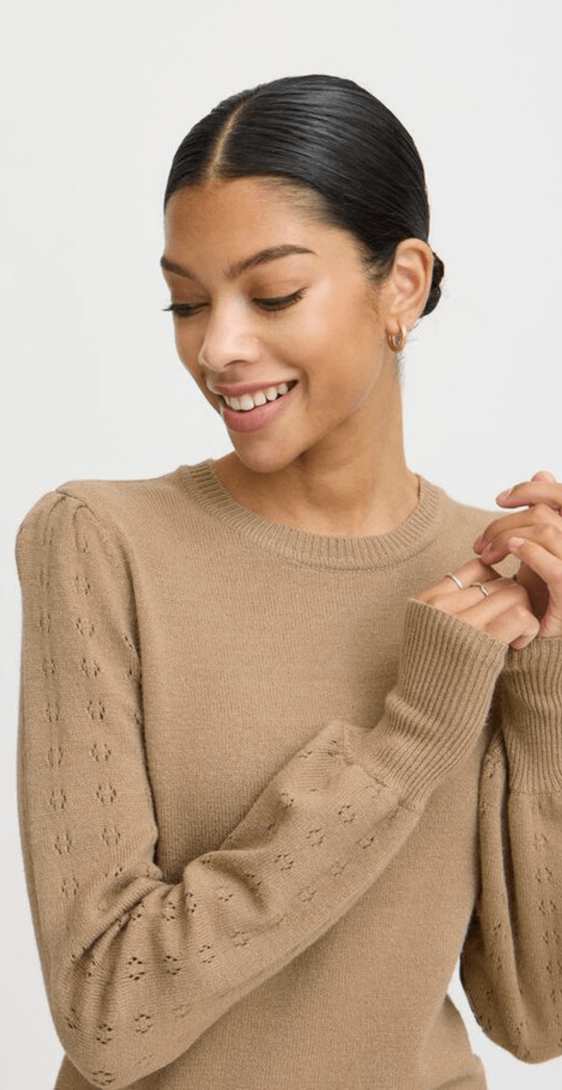 Nonina bluse sepia tint melange