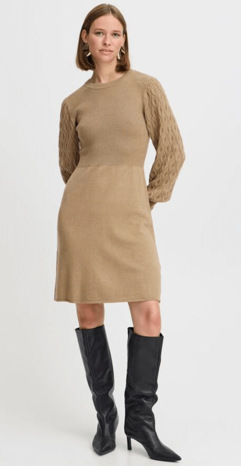 Nonina kjole sepia tint melange