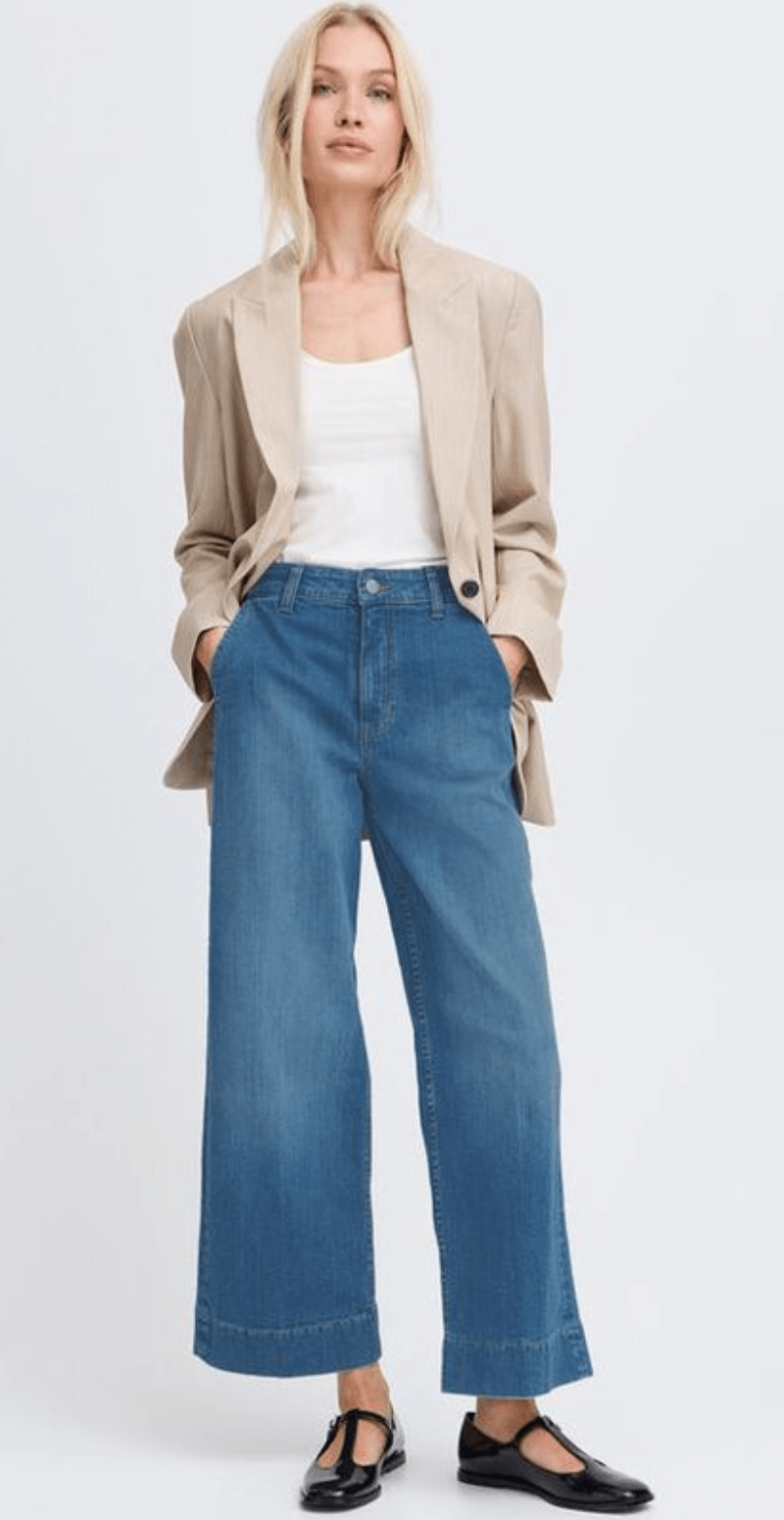Komma cropped jeans light blue