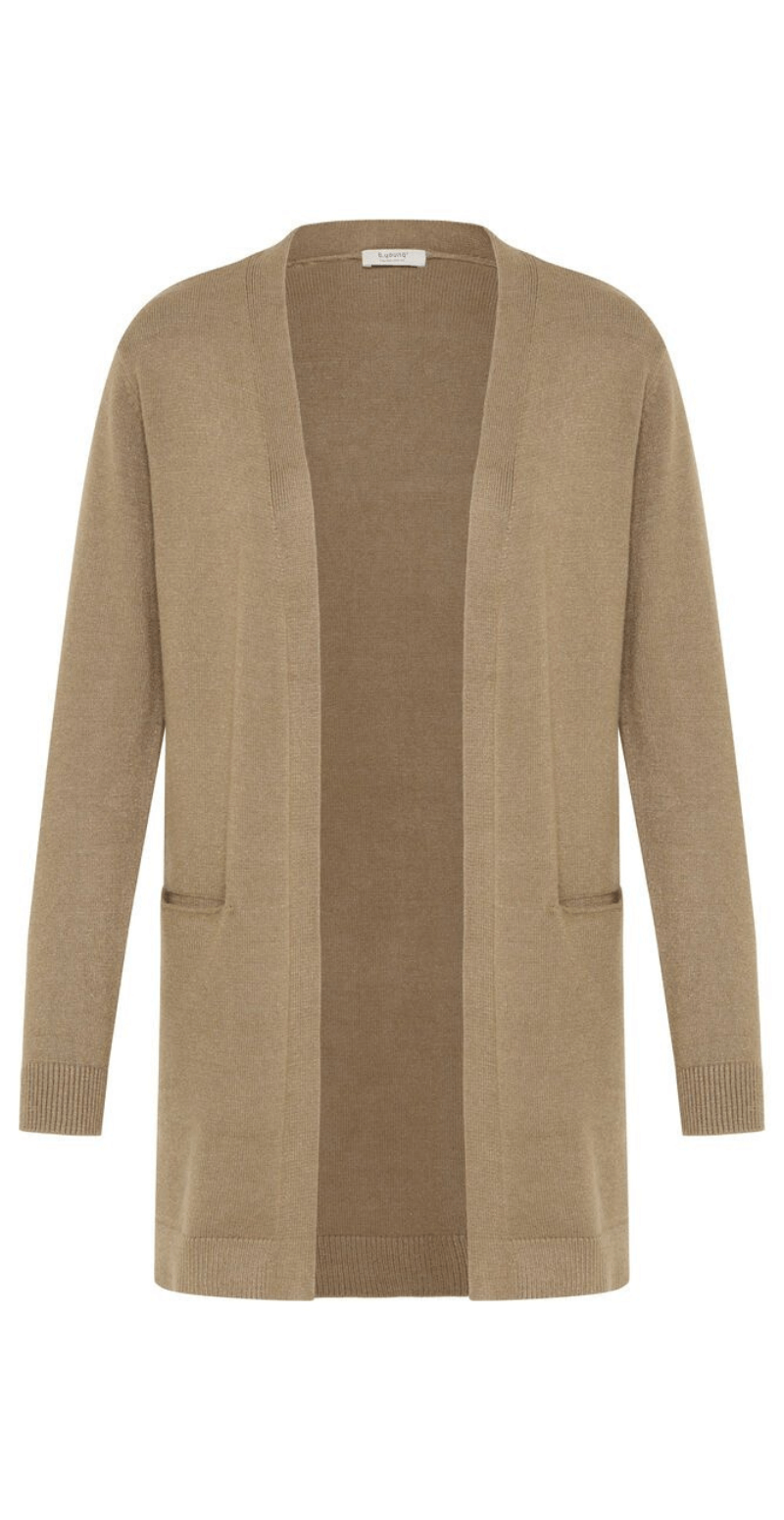 Cardigan i strik walnut