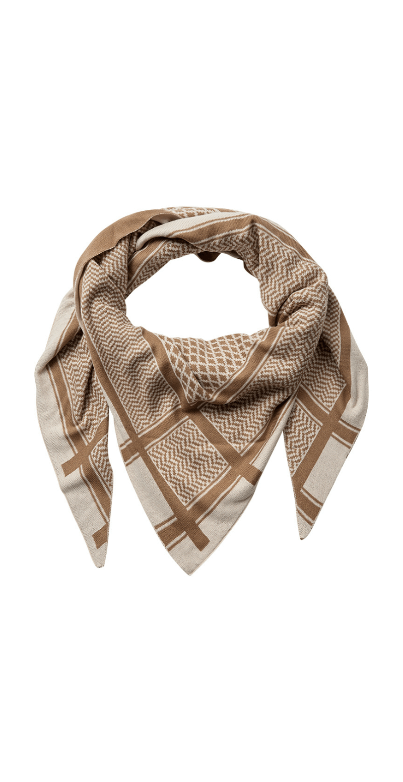 Tørklæde med print camel