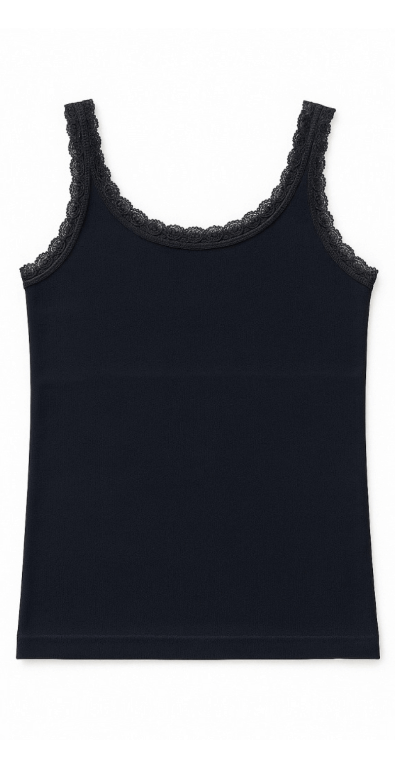 Seamless top med blonde sort