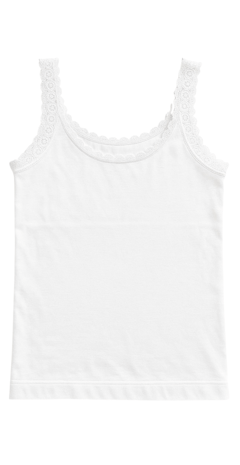 Seamless top med blonde hvid