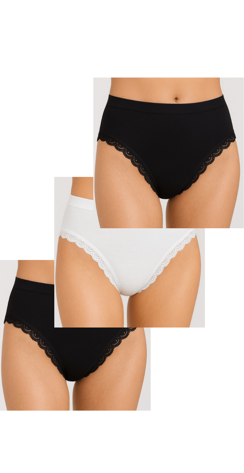 3-pak maxi trusser med blonde