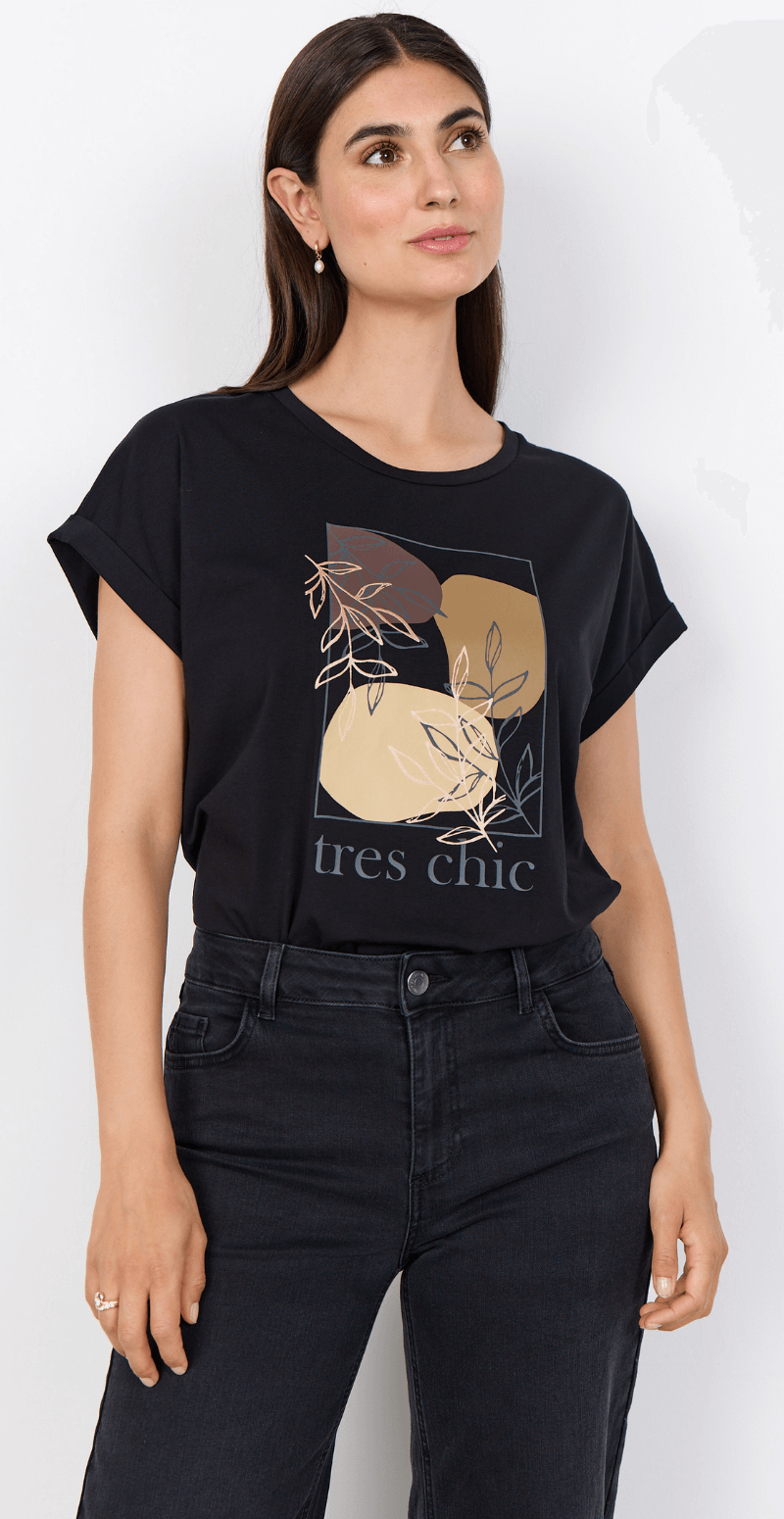 Rina t-shirt sort