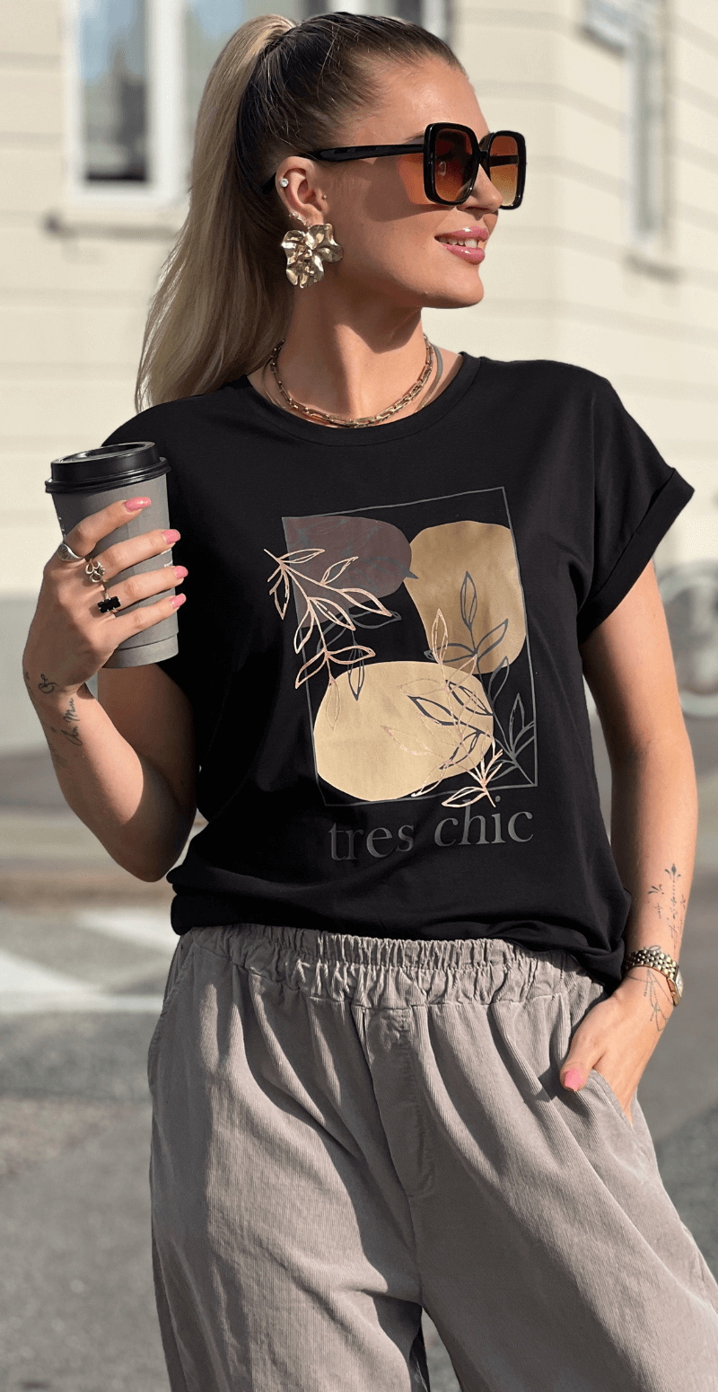 Rina t-shirt sort