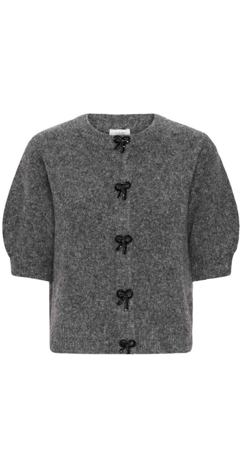 Omea cardigan dark grey melange