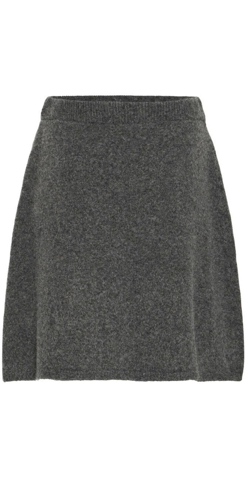 Magge nederdel dark grey melange