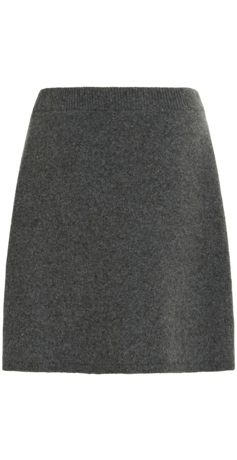 Magge nederdel dark grey melange