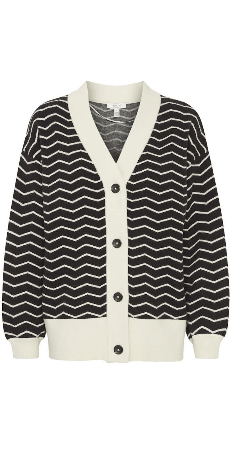 Otari zig zag cardigan black mix
