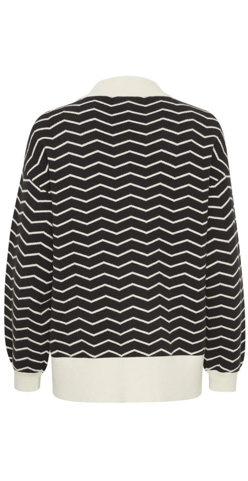 Otari zig zag cardigan black mix