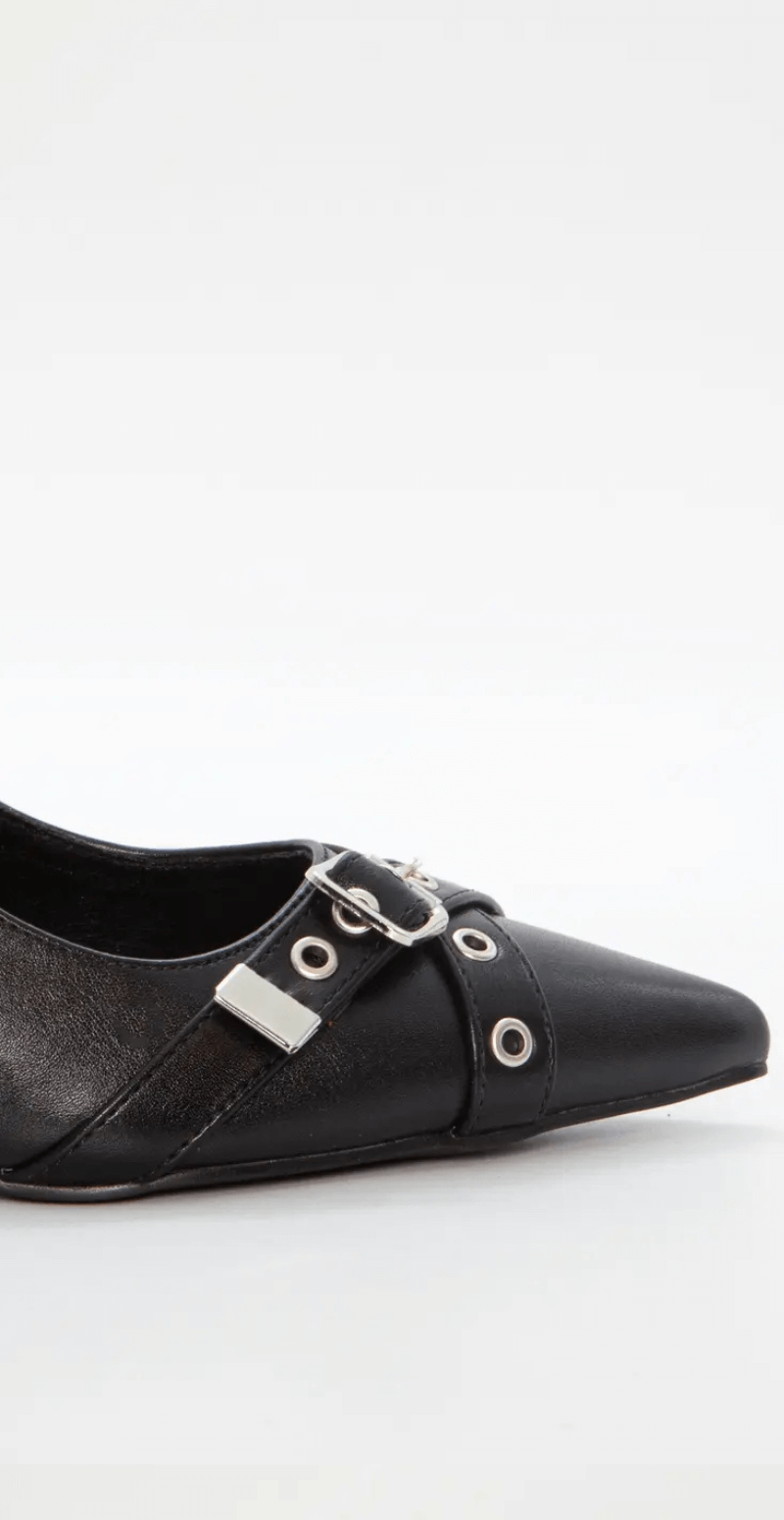 Stiletter med nitter sort